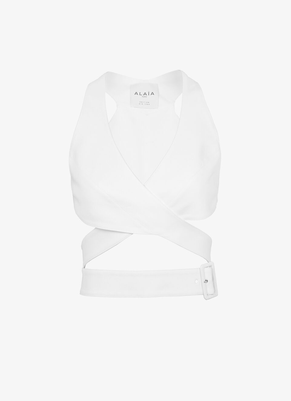 Edition 1984 The Criss Cross Brassière in summer gabardine Edition 1984 The Criss Cross Brassière in summer gabardine - maison-alaia.com
